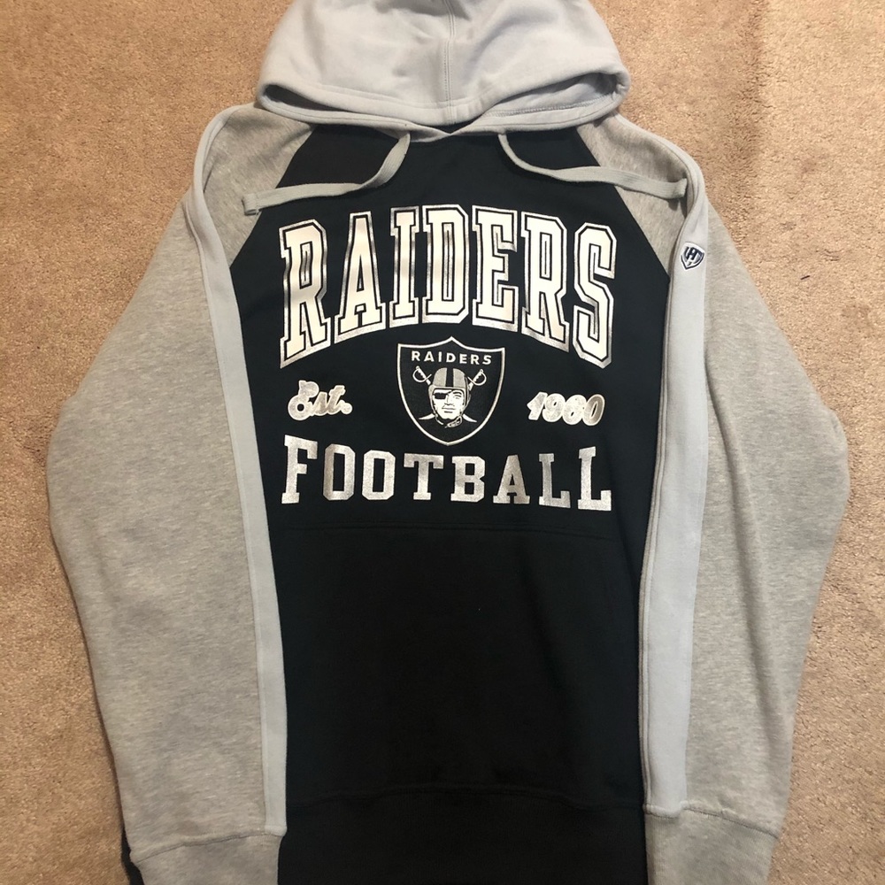 Raiders Cotton Pullover Hoodie- Size XL